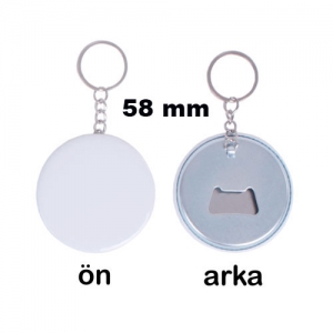 Uv Baskı İçin 58 mm Açacaklı Anahtarlık (50 adet) (1)