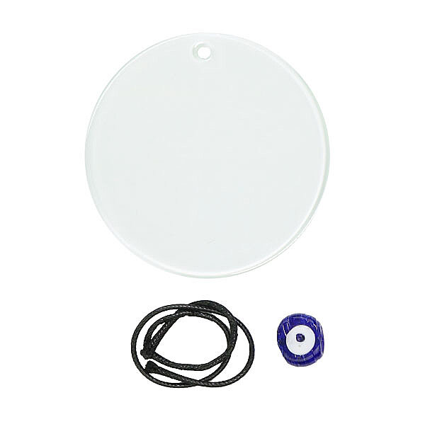 UV Cam Çerçeve Yuvarlak 10 cm Delikli İpli - 1