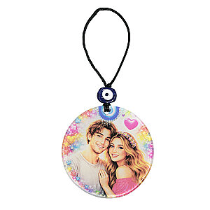 UV Cam Çerçeve Yuvarlak 10 cm Delikli İpli (1)