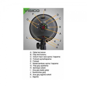 Visico - Visico VL-400 Paraflaş Seti (3 kafa) (1)