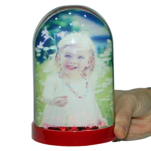  - Uzun XL Kar Küresi - Kırmızı Kalp Taneli