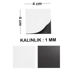 - Yapışkanlı Magnet 4x4 cm Kalınlık 1 mm   - Yapışkanlı Magnet 4x4 cm Kalınlık 1 mm