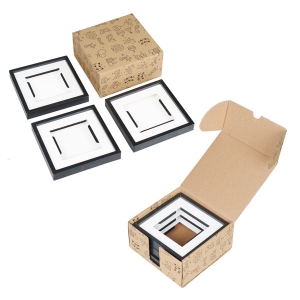  - Yapışkanlı Sök Tak 3 lü Paket Paspartulu Çerçeve - Siyah